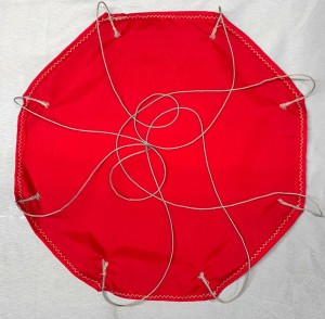 24" Red Rip-stop Nylon Parachute 